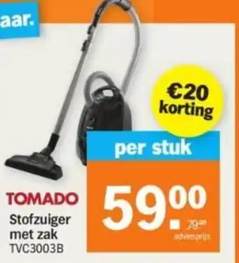 Albert Heijn TOMADO Stofzuiger met zak TVC3003B aanbieding