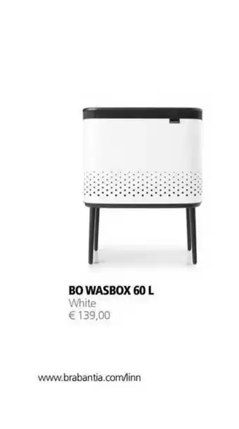 Brabantia Bo wasbox 60 l white aanbieding