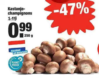 ALDI Kastanje champignons 250 gram aanbieding