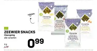 Ekoplaza Zeewier snacks clearspring aanbieding