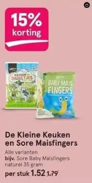 Etos De kleine keuken en sore maisfingers aanbieding