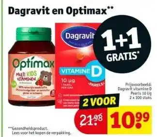 Kruidvat Dagravit en optimax** aanbieding