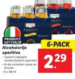 Lidl Product uit italië alcoholvrije aperitivo aanbieding