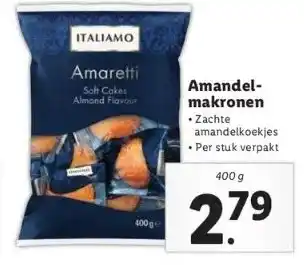 Lidl Amandelmakronen • zachte amandelkoekjes • per stuk verpakt aanbieding