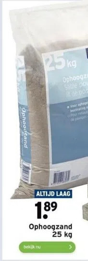 Ophoogzand 25 Kg Aanbieding Bij GAMMA