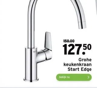 GAMMA Grohe keukenkraan start edge aanbieding
