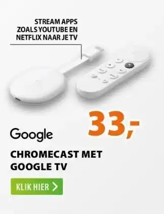 Expert Chromecast met google tv aanbieding