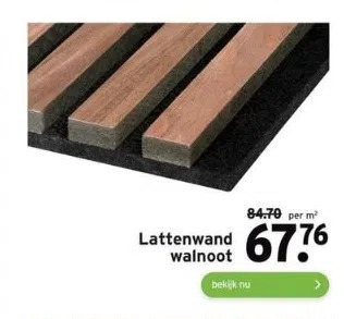 GAMMA Lattenwand walnoot aanbieding
