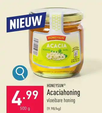 ALDI HONEYSUNⓇ Acaciahoning vloeibare honing 500g aanbieding