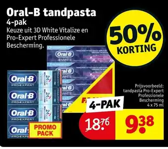 Kruidvat Oral-B tandpasta 4-pak aanbieding