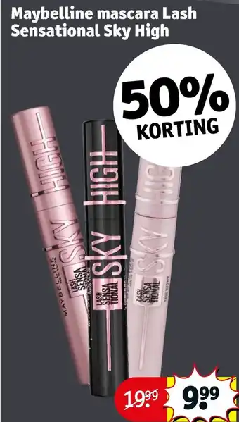 Kruidvat Maybelline mascara Lash Sensational Sky High aanbieding