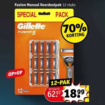 Kruidvat Fusion Manual Voordeelpak 12 stuks aanbieding