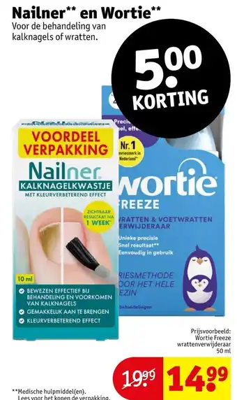 Kruidvat Nailner** en Wortie** aanbieding