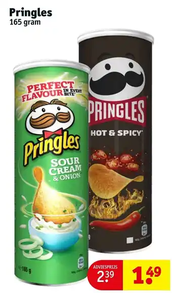 Kruidvat Pringles 165 gram aanbieding