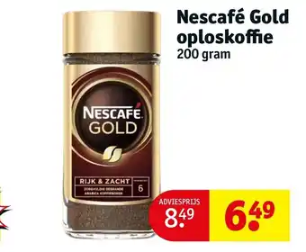 Kruidvat Nescafé Gold oploskoffie 200 gram aanbieding