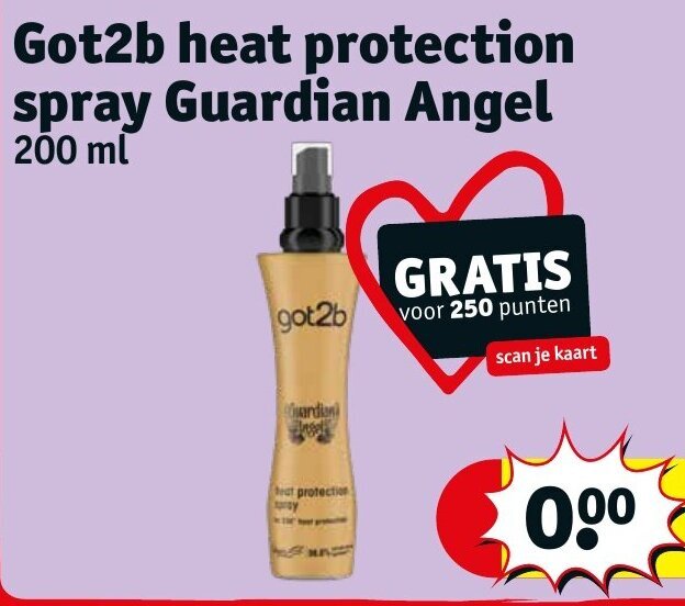 Got2b heat protection spray Guardian Angel 200ml GRATIS voor 250 punten ...