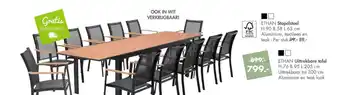 Casa Ethan Stapelstoel Of Ethan Uittrekbare Tafel h.90 b.58 l.63 cm aanbieding