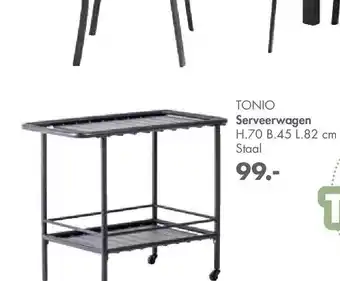 Casa Tonio Serveerwagen H.70 B.45 L.82 Cm aanbieding