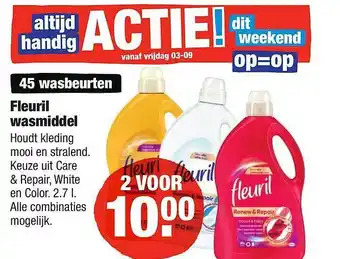 ALDI Fleuril wasmiddel aanbieding