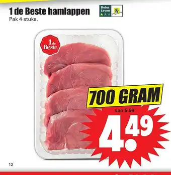 Dirk 1 de beste hamlappen 700 gram aanbieding