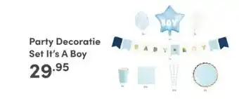 Baby & Tiener Party decoratie set it's a boy aanbieding