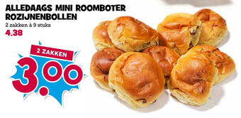 Boon`s Markt Alledaags mini roomboter rozijnenbollen aanbieding