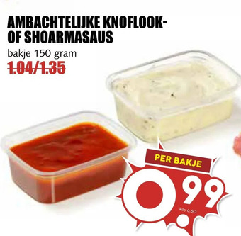 MCD Supermarkt Ambachtelijke knoflook- of shoarmasaus aanbieding