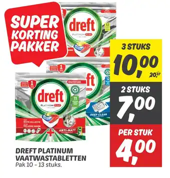 Dekamarkt Dreft platinum vaatwastabletten aanbieding