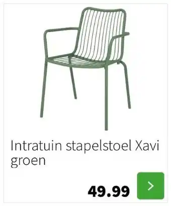 Intratuin Intratuin stapelstoel xavi groen aanbieding