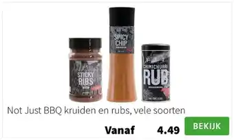 Intratuin Not just bbq kruiden en rubs, vele soorten aanbieding