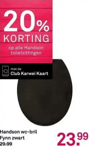 Karwei Handson wc-bril fynn zwart aanbieding