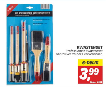 Dekamarkt Kwastenset aanbieding