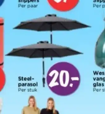 Vomar Voordeelmarkt Steel-parasol aanbieding