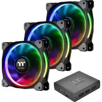 Conrad Thermaltake riing plus 12 led rgb pc-ventilator rgb (b x h x d) 120 x 120 x 25 mm incl. led-verlichting aanbieding