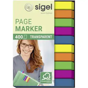 Conrad Sigel plakmarker hn617 400 stuks/pak groen, blauw, violet, geel, oranje aanbieding