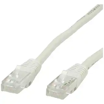 Conrad Value 21.99.0510 rj45 netwerkkabel, patchkabel cat 5e u/utp 10.00 m grijs 1 stuk(s) aanbieding