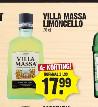 Super Dirck 3 VILLA MASSA LIMONCELLO 70 cl aanbieding