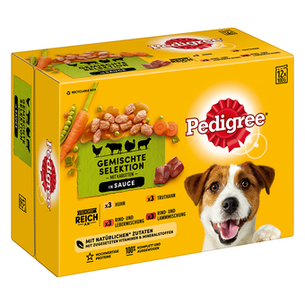 Zooplus 10 + 2 gratis! 12 x 100 g pedigree multipack - mix in saus (12 x 100 g) aanbieding