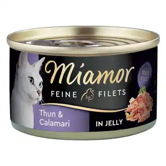 Zooplus 24x100g tonijn/calamari fijne filets miamor kattenvoer aanbieding