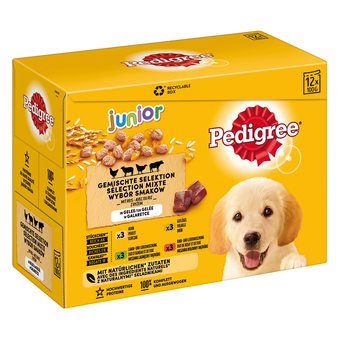 Zooplus 10 + 2 gratis! 12 x 100 g pedigree multipack - junior multipack (12 x 100 g) aanbieding