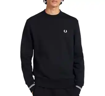 Plutosport Fred perry crew neck sweater heren aanbieding