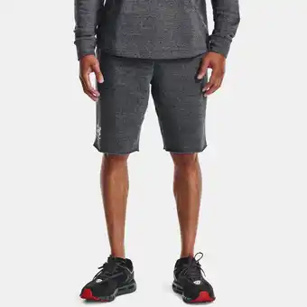 Under Armour Herenshorts under armour rival terry pitch grijs full heather / onyx wit s aanbieding