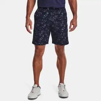 Under Armour Herenshorts under armour drive printed midnight marineblauw / halo grijs 42 aanbieding