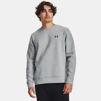 Under Armour Herentrui under armour unstoppable fleece crew mod grijs / zwart m aanbieding