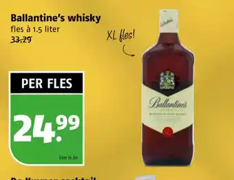 Poiesz Ballantine's whisky fles à 1.5 liter aanbieding