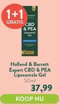 Holland & Barrett Expert cbd & pea liposomale gel aanbieding