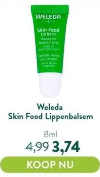 Holland & Barrett Skin food lippenbalsem aanbieding