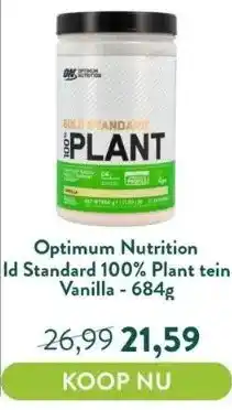 Holland & Barrett Ld standard 100% plant tein vanilla - 684g aanbieding