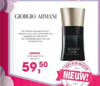 Drogisterij Visser Armani Code Edp 30 Ml aanbieding