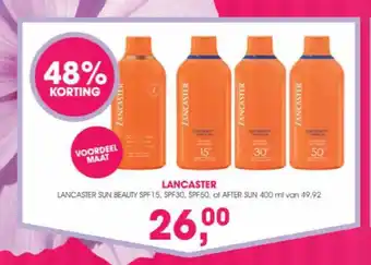 Drogisterij Visser Lancaster Sun Beauty SPF15, SPF30, SPF50 Of After Sun 400 Ml aanbieding